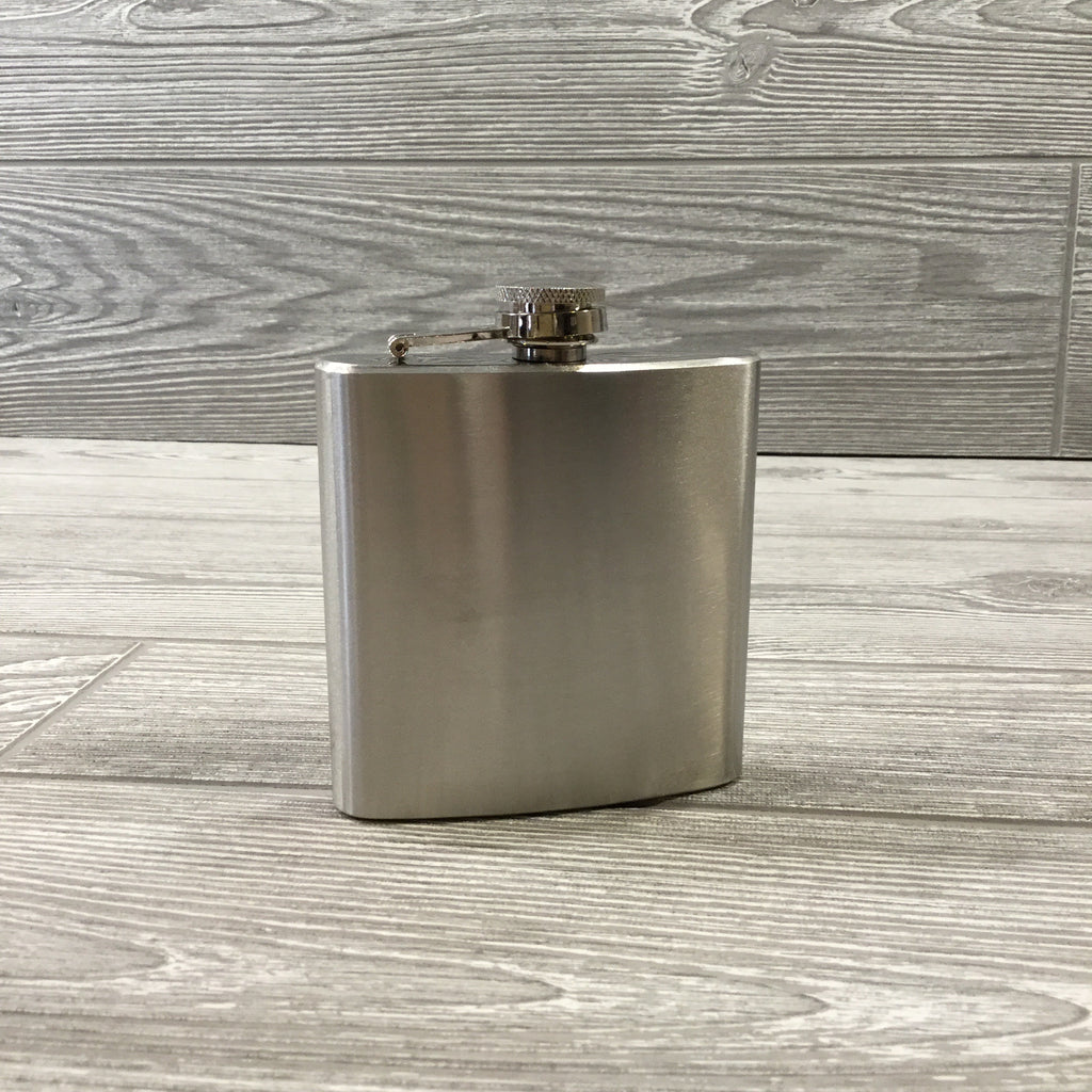 Flasks, Stainless Steel Silver with Funnel, 3 Sizes