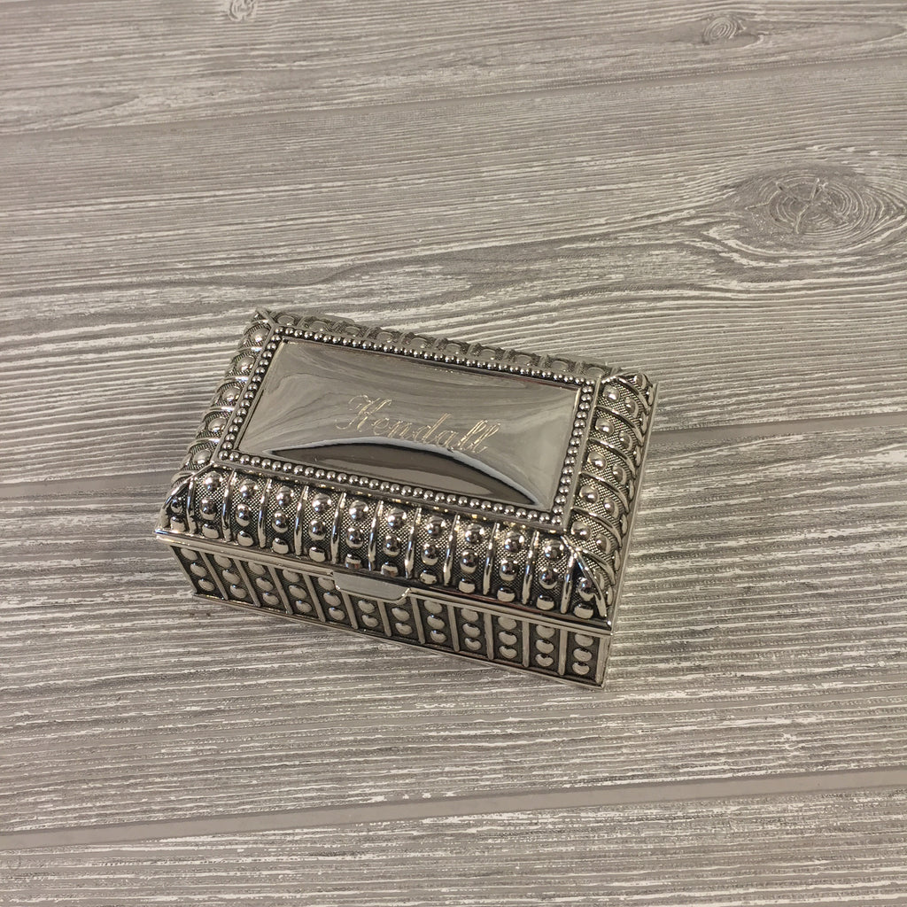 Decorative, Beaded Silver Box