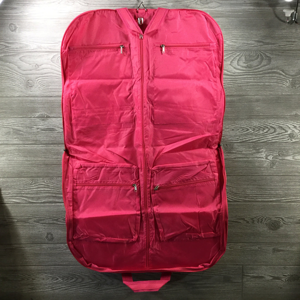 Garment Bag, Pink Seersucker, Matching Accessary Bag