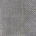 Blanket, Cotton Throw, Navy and Cream Herringbone with Fringe