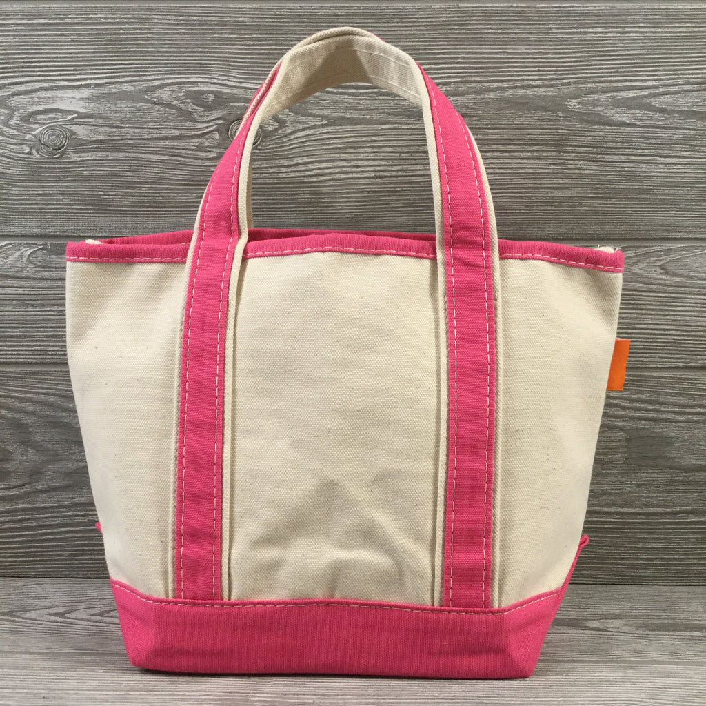 Boat Tote, Small Size Canvas Top, 2 Trim Colors