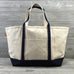 Boat Tote, Canvas with Zippered Top, 8 Trim Colors