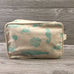 Makeup Bag, Canvas Turquoise Sea Life, Exterior Zipper
