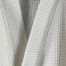 Robe, Long Kimono Style Waffle Texture, White Polyester and Cotton
