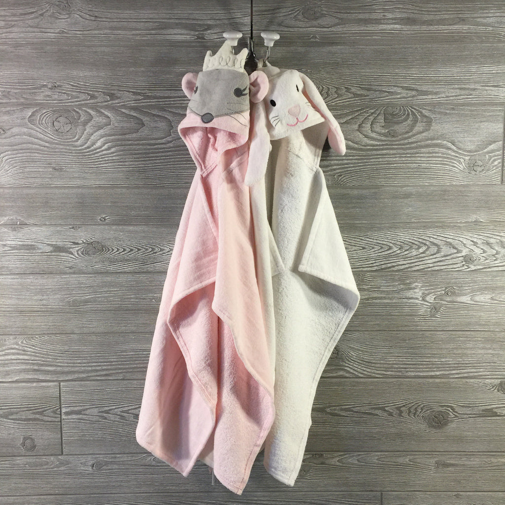 Kids and Babies, Hooded Bath Wrap, Pink, Princess Mouse