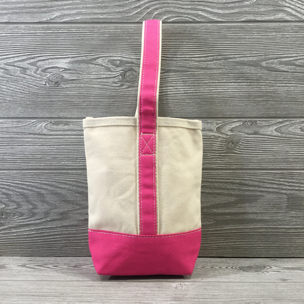 Tote, Wine Bottle Bag, 5 Trim Colors
