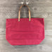 Jute Tote, Burlap with Zippered Top and Leather Handles, 6 Colors