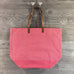 Jute Tote, Burlap with Zippered Top and Leather Handles, 6 Colors