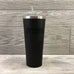 Corkcicle, 24oz Tumbler with Stainless Steel Straw, Matte Black