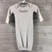 Kids and Babies, Infant Gown, Gray Striped