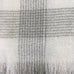 Blanket, Mohair Throw, Cream with Gray Striped Border