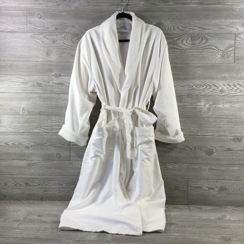 Robe, Luxury Spa Style, Microfiber with Terry Cotton Lining, White