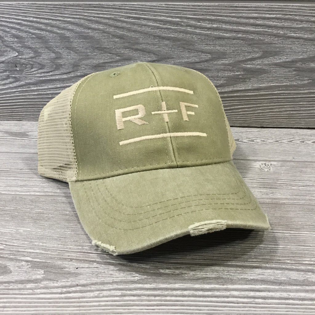 Trucker Hats, 4 Panel with Tan Net Sides and Snap Back Closure, 4 Color Options