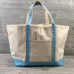 Boat Tote, Canvas with Zippered Top, 8 Trim Colors