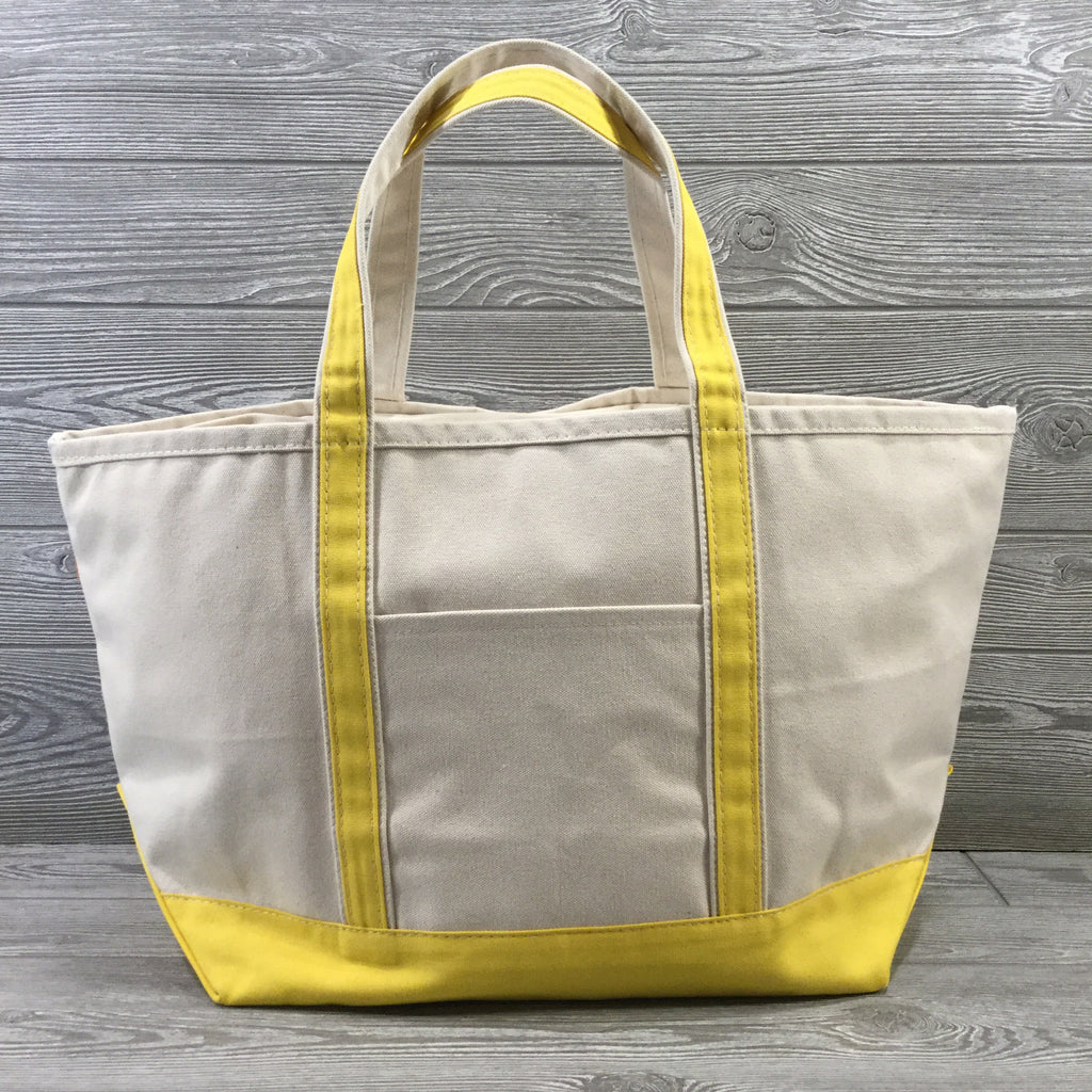 Boat Tote, Canvas with Zippered Top, 8 Trim Colors