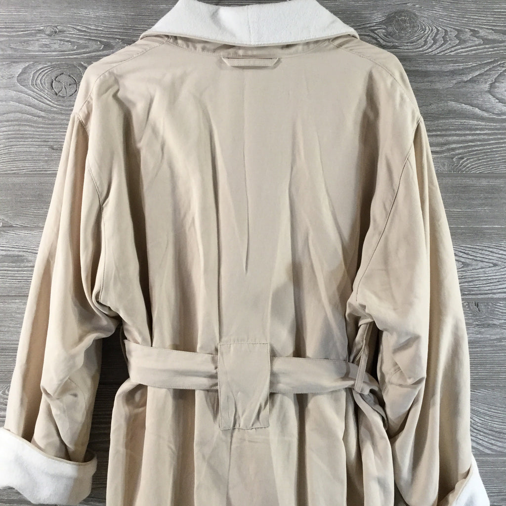 Robe, Luxury Spa Style, Microfiber with Terry Cotton Lining, Eggshell