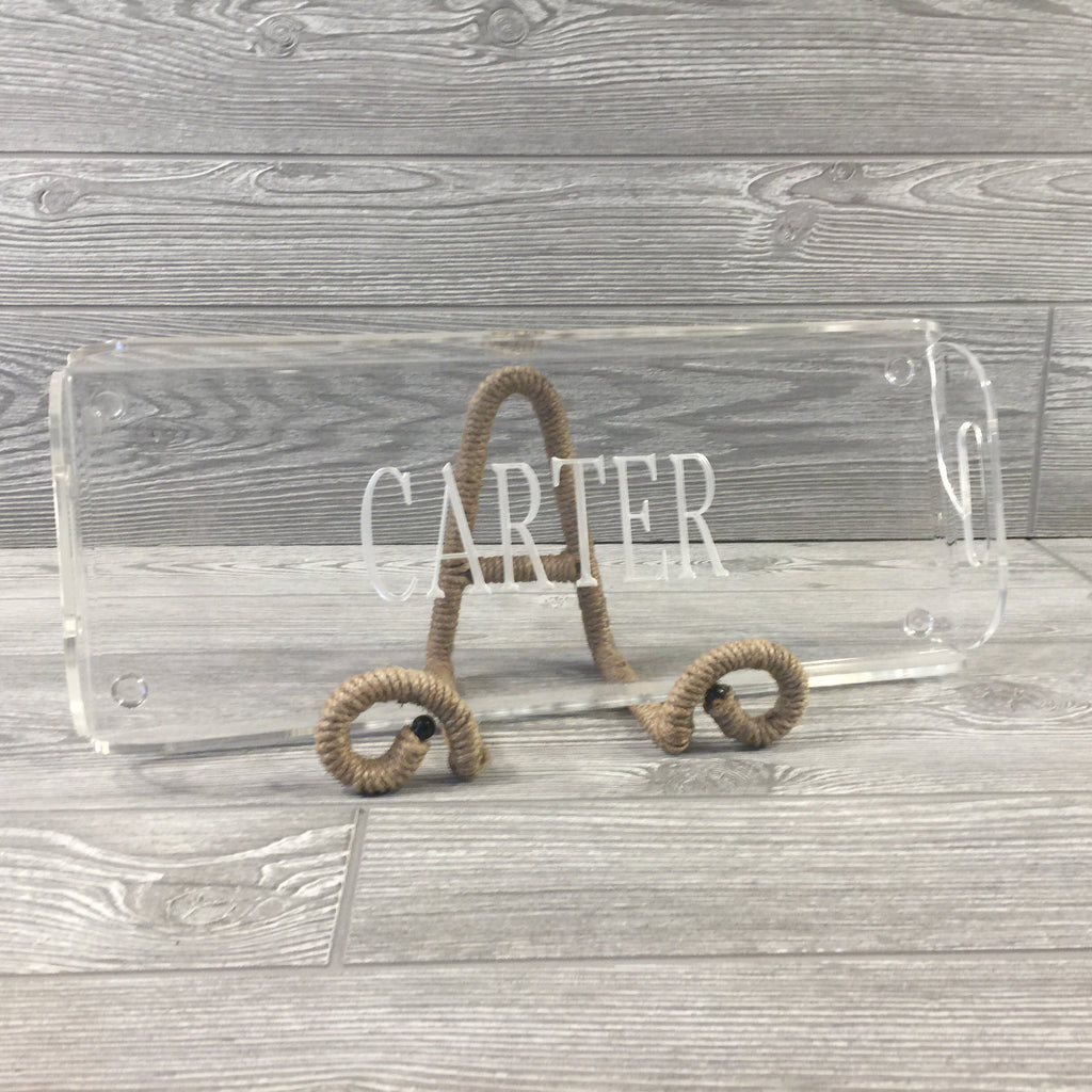 Lucite Tray with Handles, Medium