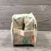 Makeup Bag, Canvas Turquoise Sea Life, Exterior Zipper