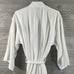 Robe, Long Kimono Style Sea Shell Pattern, White Polyester and Cotton