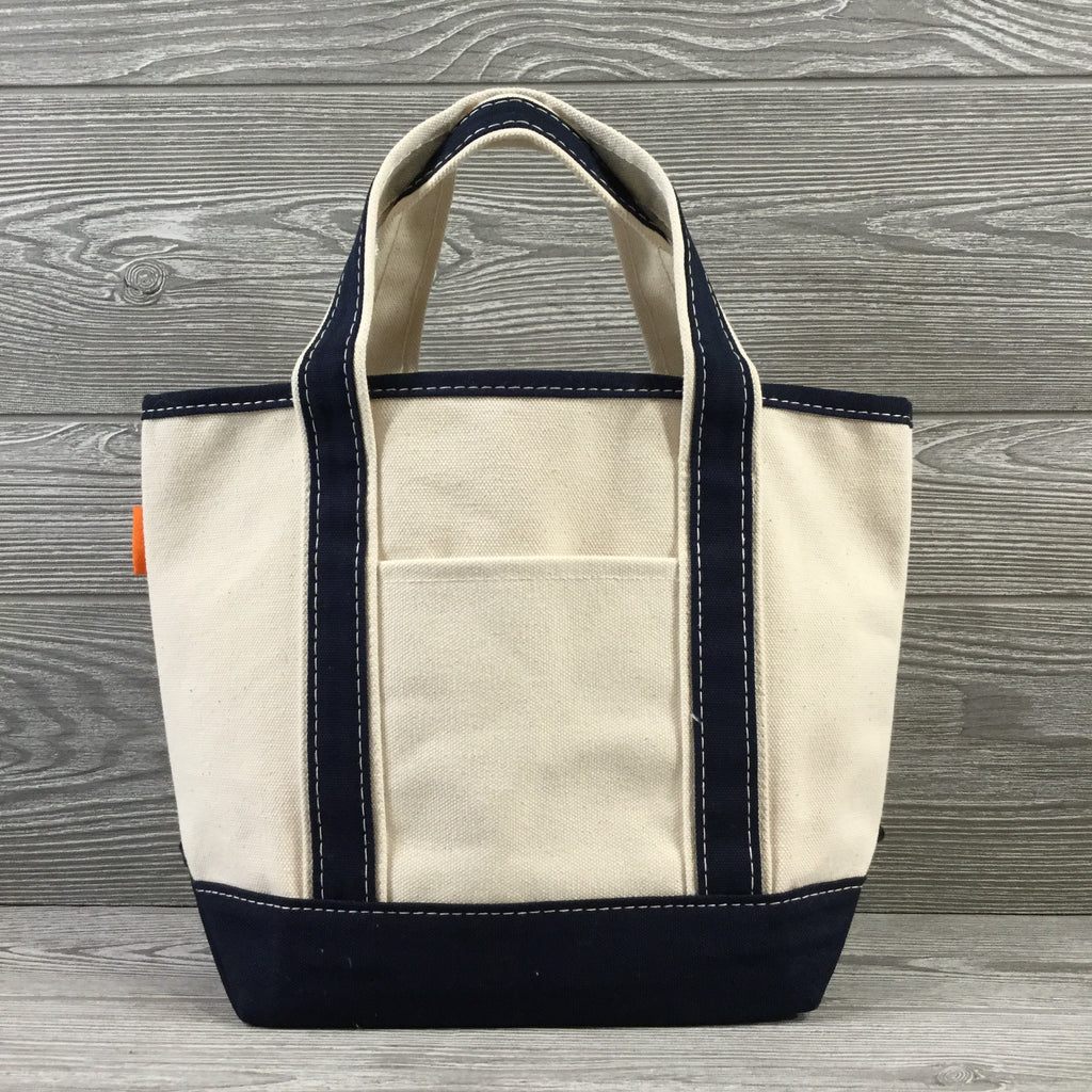 Boat Tote, Small Size Canvas Top, 2 Trim Colors