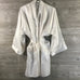 Robe, White Satin, Short Length With Pocket