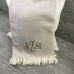 Blanket, Cotton Throw, Tan and Cream Herringbone with Fringe