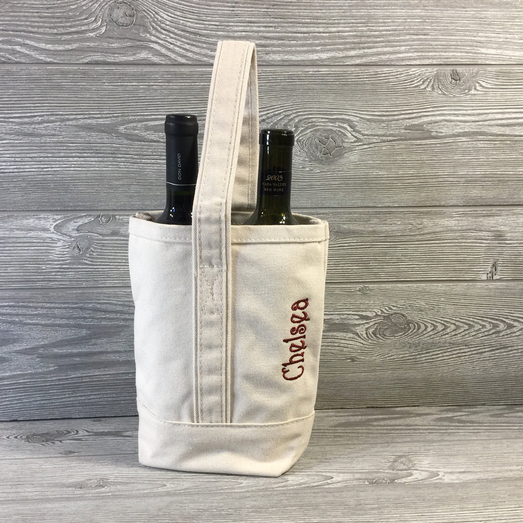 Tote, Wine Bottle Bag, 5 Trim Colors