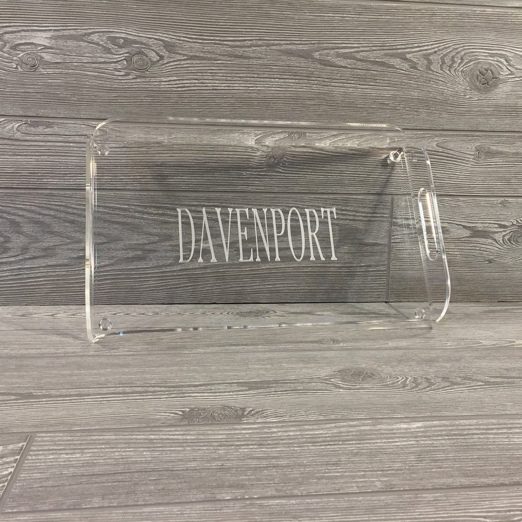 Lucite Tray, Large with Handles