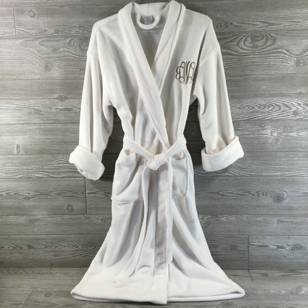 Robe, Soft White Fleece Style, Polyester Blend