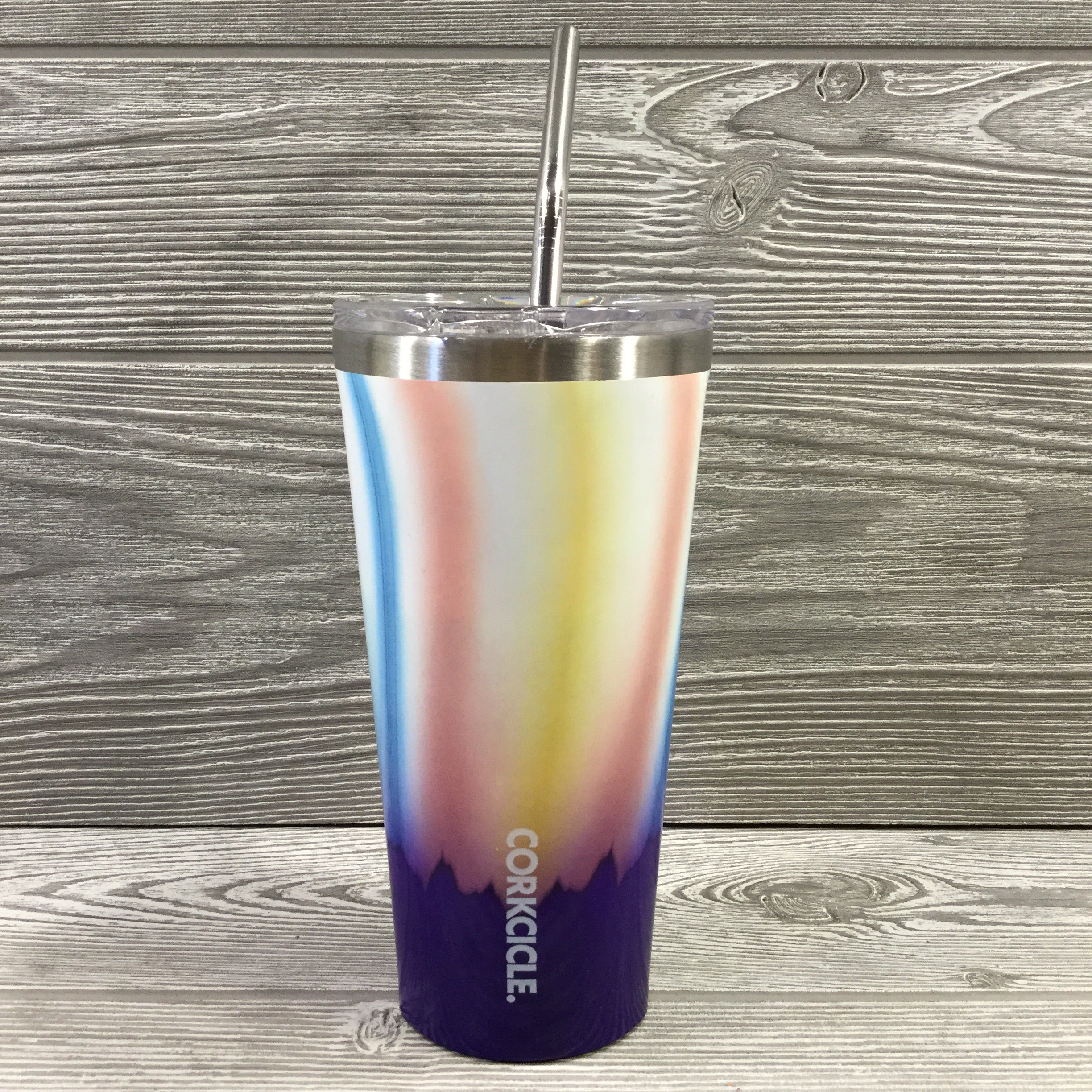 Corkcicle, 24oz Tumbler with Stainless Steel Straw, Aurora – Vines