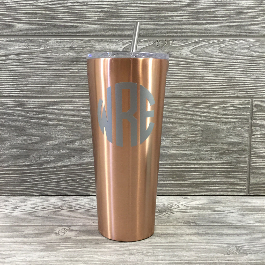 Corkcicle, 24oz Tumbler with Stainless Steel Straw, Copper – Vines & Pines