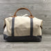Weekender Bag, Canvas with Leather Handles, 5 Trim Colors