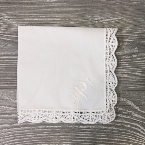 Women's Handkerchief With Lace Detailed Trim