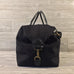 Weekender Black Canvas Bag with Black Leather Handles