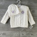 Kids and Babies, Cable-Knit Sweater and Matching Hat, White