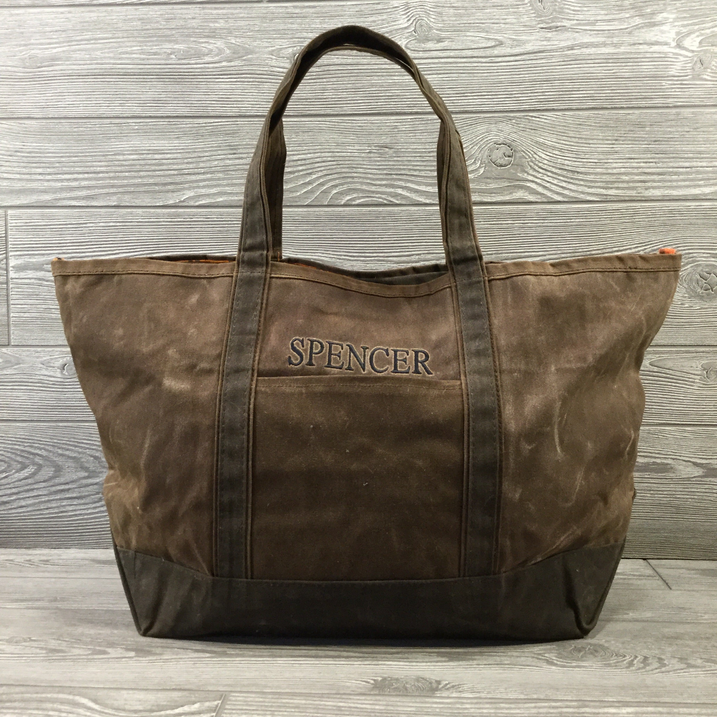 Large Waxed Boat Tote