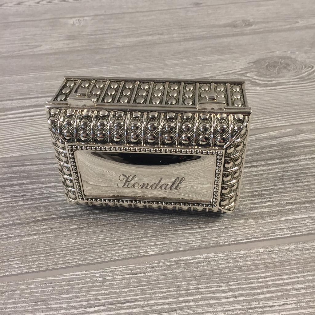 Decorative, Beaded Silver Box