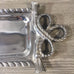 Decorative, Silver Platter with Rope Motif Handles