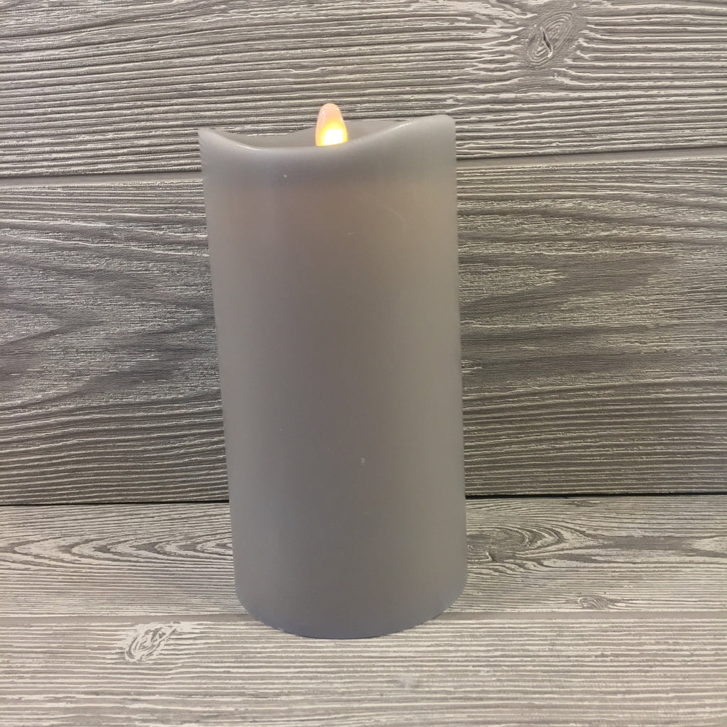 Home Decor, Flameless Candle, Gray Wax, Remote, Large