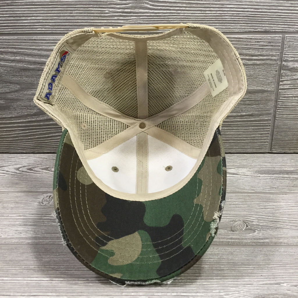 Trucker Hats, 4 Panel Net Snap & Sides 4 Closure, Tan – Colo Back and Pines with Vines