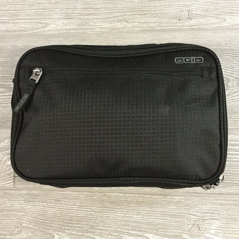 Dopp Kit, Ogio Brand, Black Toiletry Bag with Two Zipper Closure
